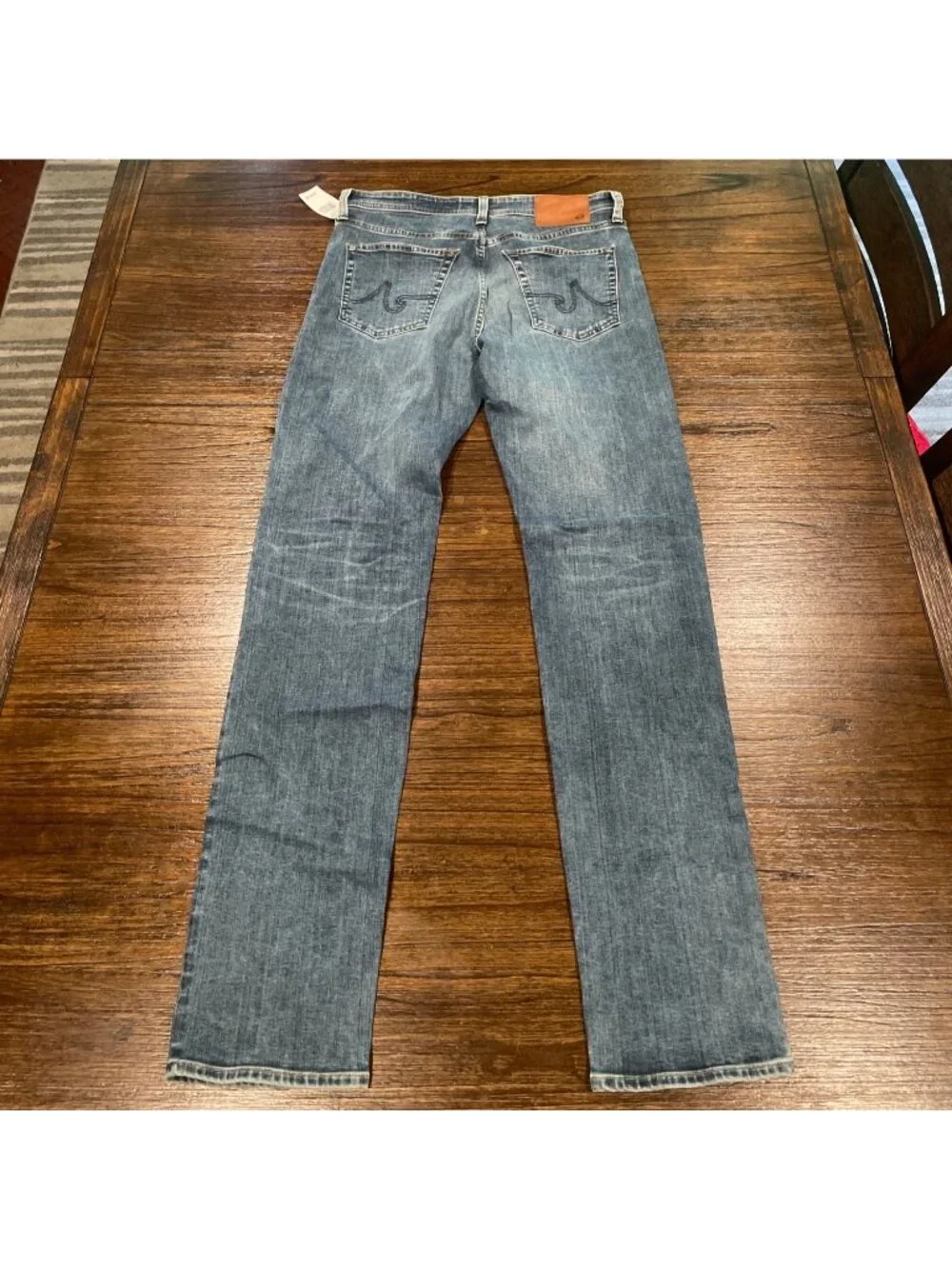 AG Matchbox Slim Straight Jean 32x34 Light Medium Wash Stretchy AG-ED Denim